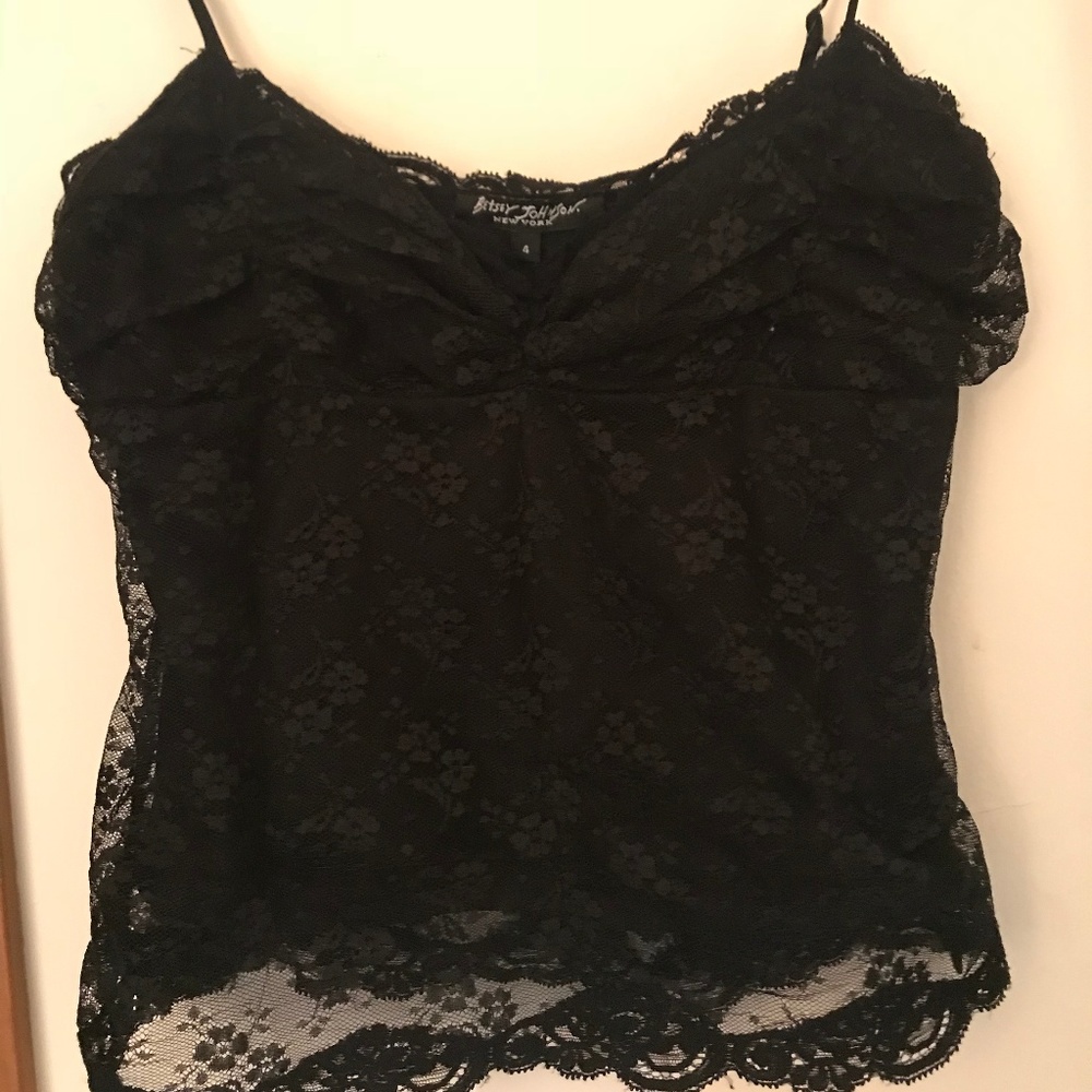 Betsey Johnson New York Lined Lace Tank